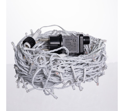 Гірлянда-нитка вулична Різдвяна фея 300 LED, 30 м, від мережі, білий кабель, мультиколор