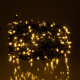 Гірлянда-нитка вулична Різдвяна фея 300 LED, 30 м, від мережі, чорний кабель, жовтий