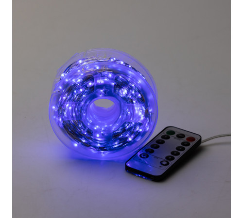 Гірлянда Роса нитка 1000 LED, 100 м, від мережі, синій Гірлянда Роса нитка 1000 LED, 100 м, від мережі, синій