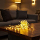 Гірлянда-штора 64 LED, 1,5х1,5 м, від мережі, прозорий кабель, жовтий