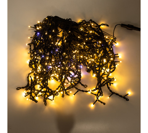 Гірлянда вулична Бахрома 280 LED, 20 м, чорний кабель, жовтий