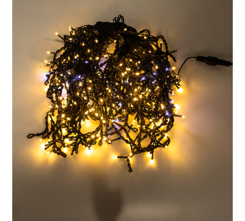 Гірлянда вулична Бахрома 280 LED, 20 м, чорний кабель, жовтий
