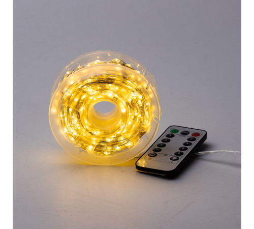 Гірлянда Роса нитка 1000 LED, 100 м, від мережі, жовтий Гірлянда Роса нитка 1000 LED, 100 м, від мережі, жовтий