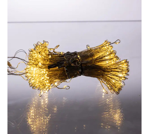 Гірлянда-штора Хвойна лапа 600 LED, 3х3 м, від мережі, жовтий