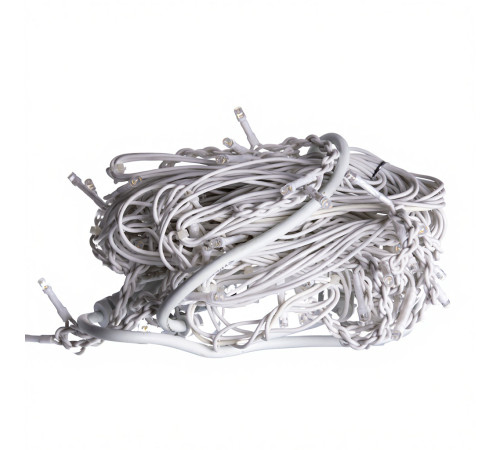 Гірлянда вулична Бахрома 135 LED, 6 м, від мережі, білий кабель, жовтий