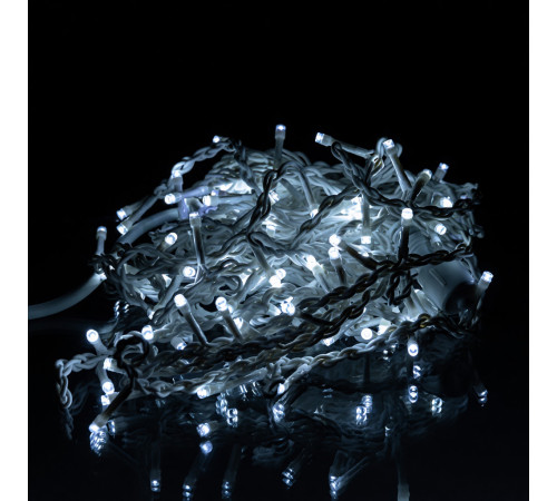 Гірлянда вулична Бахрома 135 LED, 6 м, від мережі, білий кабель, білий