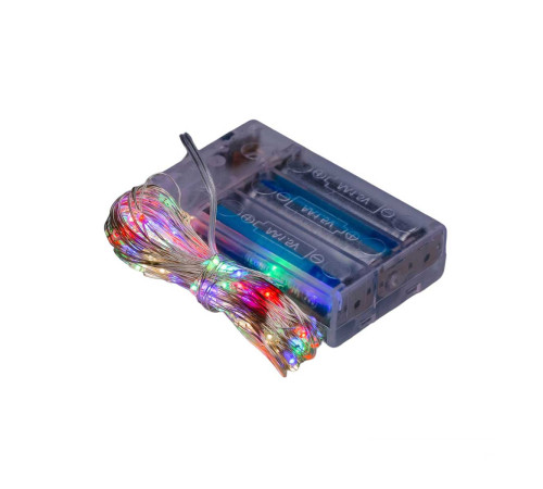 Гірлянда Роса нитка 100 LED, 10 м, на батарейках, мультиколор Гірлянда Роса нитка 100 LED, 10 м, на батарейках, мультиколор