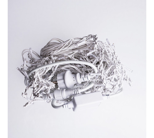 Гірлянда вулична Бахрома 200 LED, 12 м, від мережі, білий кабель, синій