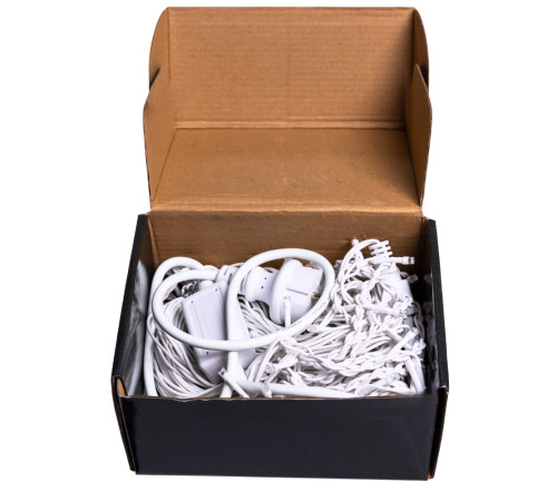 Гірлянда вулична Бахрома 200 LED, 12 м, від мережі, білий кабель, білий