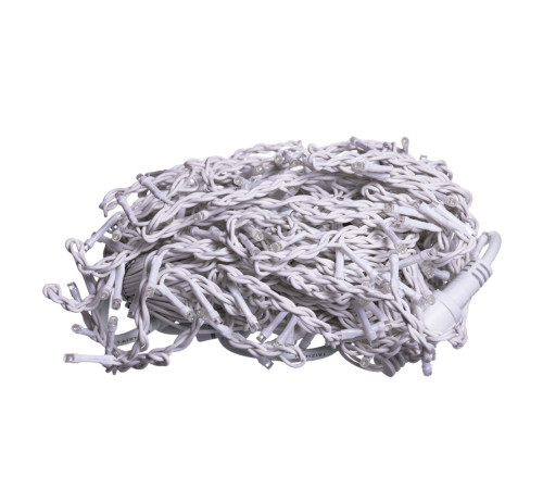 Гірлянда вулична Бахрома 200 LED, 12 м, від мережі, білий кабель, білий