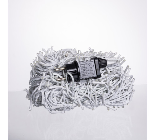 Гірлянда-нитка вулична 500 LED, 50 м, від мережі, білий кабель, білий