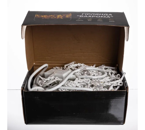 Гірлянда вулична Бахрома 335 LED, 20 м, від мережі, білий кабель, синій