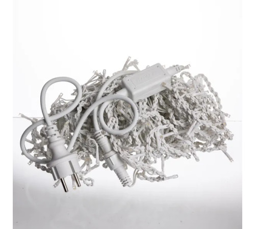 Гірлянда вулична Бахрома 335 LED, 20 м, від мережі, білий кабель, мультиколор