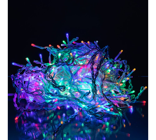 Гірлянда вулична Бахрома 335 LED, 20 м, від мережі, білий кабель, мультиколор