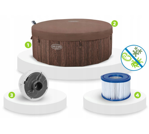 Джакузі‑SPA надувне Bestway Lay‑Z Toronto 6001W 190 х 190 х 70 см