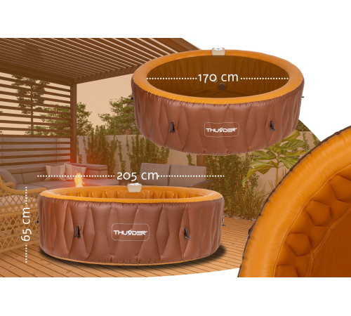Джакузі-SPA надувне Thunder MOCHA 6-місне Джакузі-SPA надувне Thunder MOCHA 6-місне