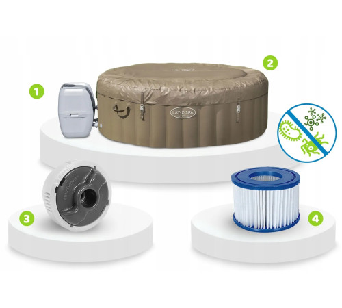 Джакузі-SPA надувне Bestway 60017 Lay‑Z Palm Springs 6‑місне