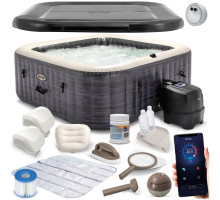 Dmuchane SPA z hydromasażem 6 osobowe INTEX 28452 Hydromasaż 28452NP LED APLIKACJA