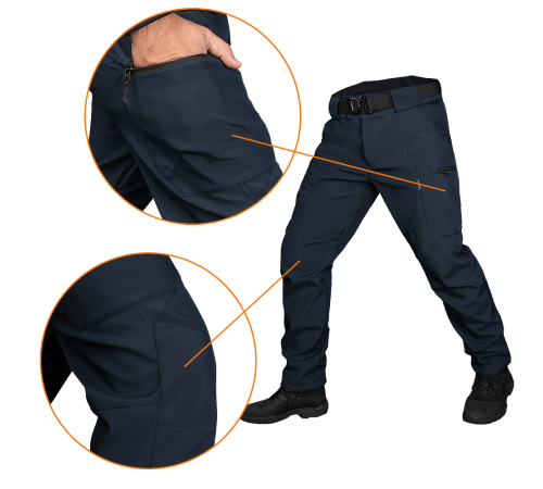 Штани SoftShell Vent Темно-Сині (7305), XXXL Штани SoftShell Vent Темно-Сині (7305), XXXL