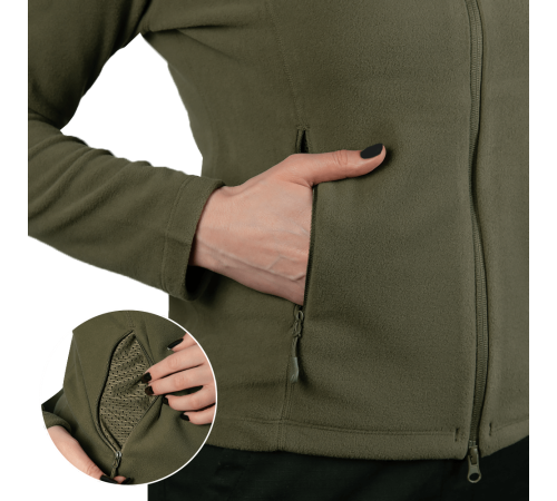 Флісова кофта Pani Meadow 100 Олива 8576, 2XL Флісова кофта Pani Meadow 100 Олива 8576, 2XL