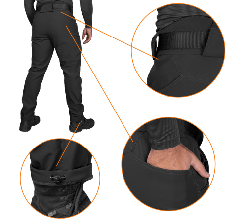 Штани SoftShell Vent Чорні (7364), XXL Штани SoftShell Vent Чорні (7364), XXL