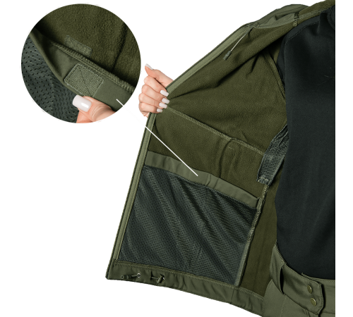 Комплект Pani SoftShell Олива (8555), S Комплект Pani SoftShell Олива (8555), S