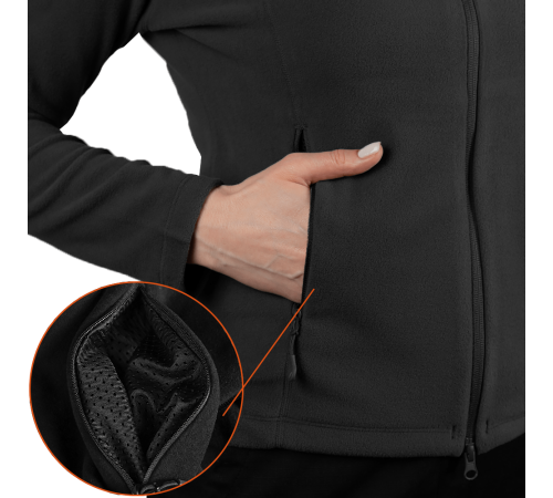 Флісова кофта Pani Meadow Logo Himatec 100 Чорна (7445), XS Флісова кофта Pani Meadow Logo Himatec 100 Чорна (7445), XS