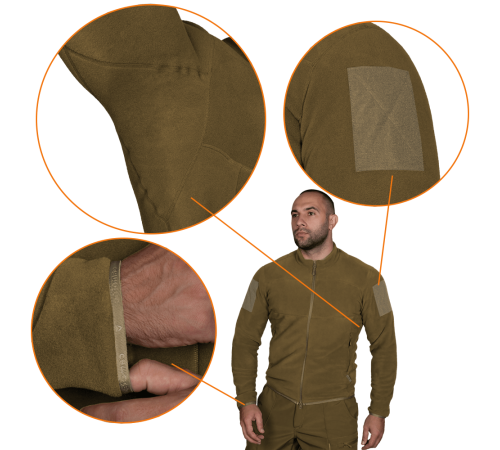 Флісова кофта Patrol 2.0 Himatec Pro Койот (7393), XXXL Флісова кофта Patrol 2.0 Himatec Pro Койот (7393), XXXL