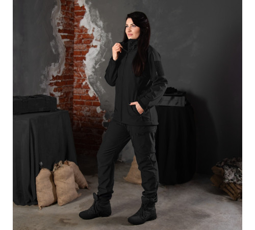 Жіноча куртка Stalker SoftShell Чорна (7442), XS