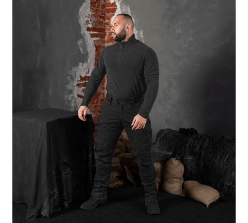 Флісова кофта Hawk Himatec Чорна (7377), XXXXL Флісова кофта Hawk Himatec Чорна (7377), XXXXL