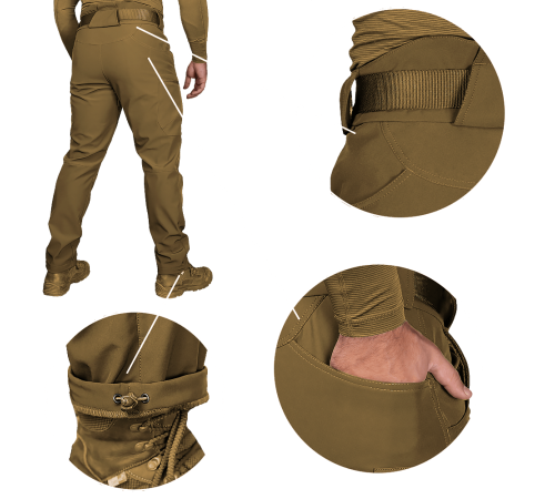 Штани SoftShell Vent Койот (8289), XXL Штани SoftShell Vent Койот (8289), XXL