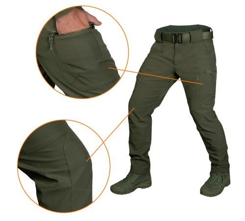 Штани SoftShell Vent Олива (7331), XXL