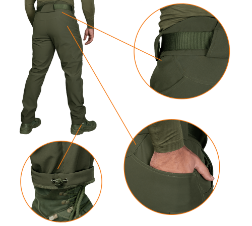 Штани SoftShell Vent Олива (7331), XXL