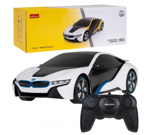 Модель BMW i8 RASTAR 1:24 Змінний колір кузова + світлодіодні фари + 2,4 ГГц пульт дистанційного керування Модель BMW i8 RASTAR 1:24 Змінний колір кузова + світлодіодні фари + 2,4 ГГц пульт дистанційного керування