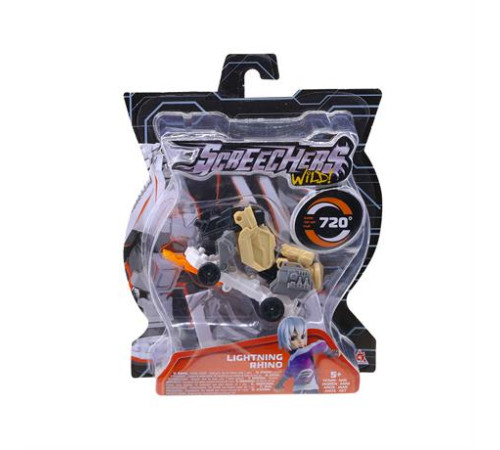 Машинка-трансформер Screechers Wild! S4 L0 Лайтнінг Райно (EU685005)