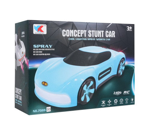 Машинка дитяча Ramiz 7022-3D на дистанційному керуванні, блакитно-чорна