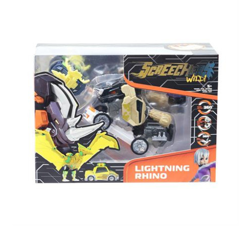 Машинка-трансформер Screechers Wild! S4 L3 Лайтнінг Райно (EU685303)