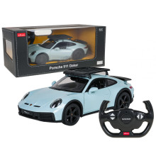 Машинка дитяча RASTAR 1:14 Porsche 911 Dakar на дистанційному керуванні, блакитно-чорна
