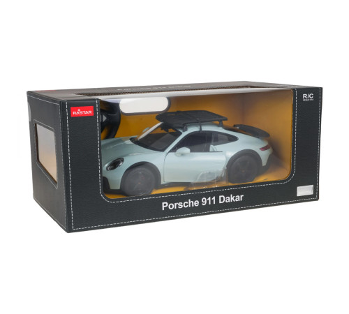 Дитяча машинка RASTAR Porsche 911 Dakar на дистанційному керуванні, масштаб 1:14, блакитно-чорна