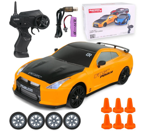 Дитяча машинка для дрифту Racing Rally R/C Nissan GT-R жовта