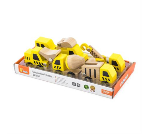 Набір машинок Viga Toys Будтехніка 6 шт. (50541) Набір машинок Viga Toys Будтехніка 6 шт. (50541)