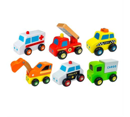 Набір машинок Viga Toys Спецтранспорт 6 шт. (59621) Набір машинок Viga Toys Спецтранспорт 6 шт. (59621)
