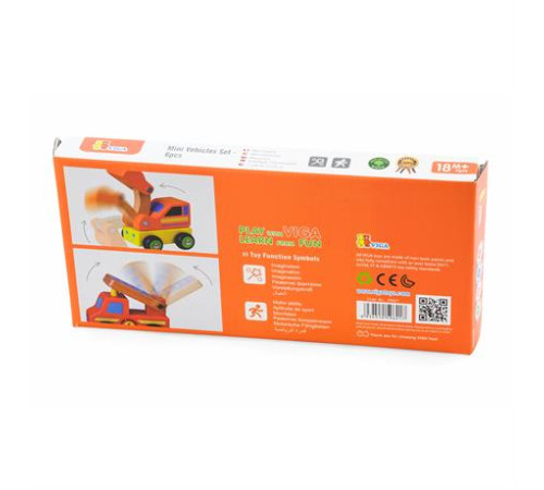 Набір машинок Viga Toys Спецтранспорт 6 шт. (59621) Набір машинок Viga Toys Спецтранспорт 6 шт. (59621)