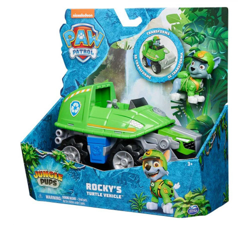 Машинка-трансформер дитяча Spin Master З водієм у джунглях Роккі "Щенячий патруль"