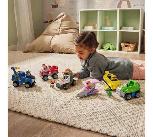 Машинка-трансформер дитяча Spin Master З водієм у джунглях Скай "Щенячий патруль"