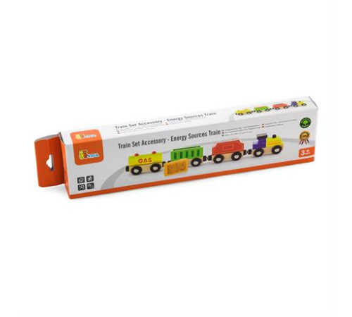 Набір для залізниці Viga Toys Вантажний поїзд із пальним (50820) Набір для залізниці Viga Toys Вантажний поїзд із пальним (50820)
