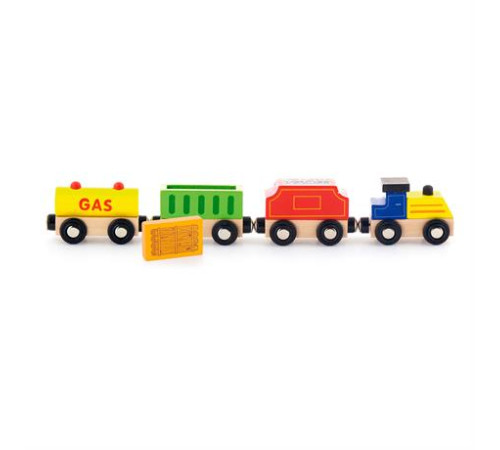 Набір для залізниці Viga Toys Вантажний поїзд із пальним (50820) Набір для залізниці Viga Toys Вантажний поїзд із пальним (50820)