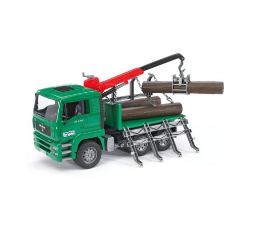 Модель Bruder Лісовоз MAN з краном-маніпулятором та колодами 1:16 (02769)