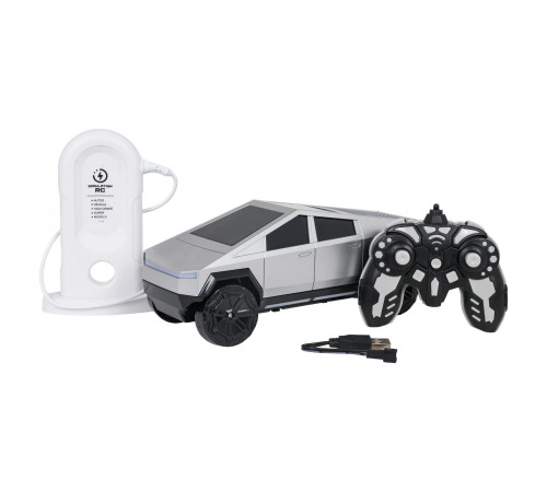 Дитяча машинка Ramiz 9076 на дистанційному керуванні + зарядна станція, чорно-сіра