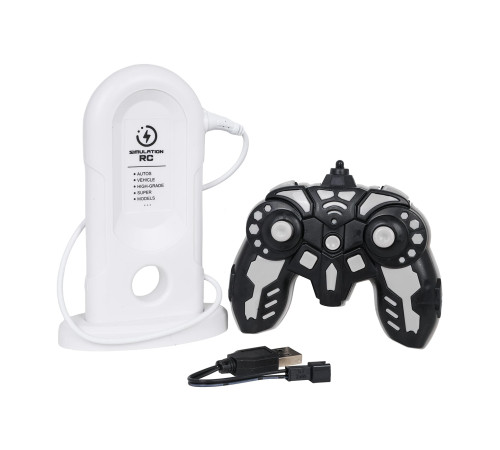 Дитяча машинка Ramiz 9076 на дистанційному керуванні + зарядна станція, чорно-сіра